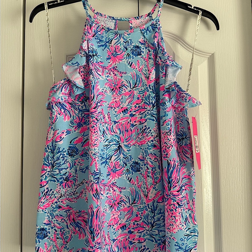 Lilly Pulitzer Billie Tank Top In Celestial Blue Seek and Sea - Picture 3 of 6